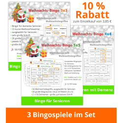 3 Weihnachts-Bingos im Set