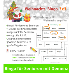 Weihnachts Bingo Fur Senioren Mit Demenz