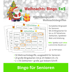 Weihnachts-Bingo 5x5 für...