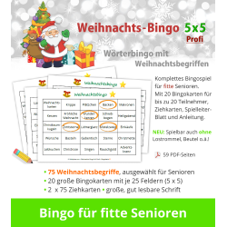 Weihnachts-Bingo 5x5 Profi...