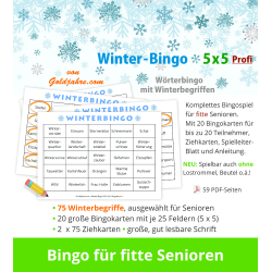 Winter-Bingo 5x5 Profi für...