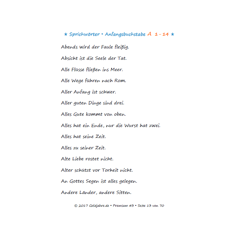 Alte Sprichwörter & Lebensweisheiten für Senioren